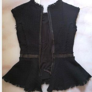 Rebecca Taylor Black Peplum Top. Size 4